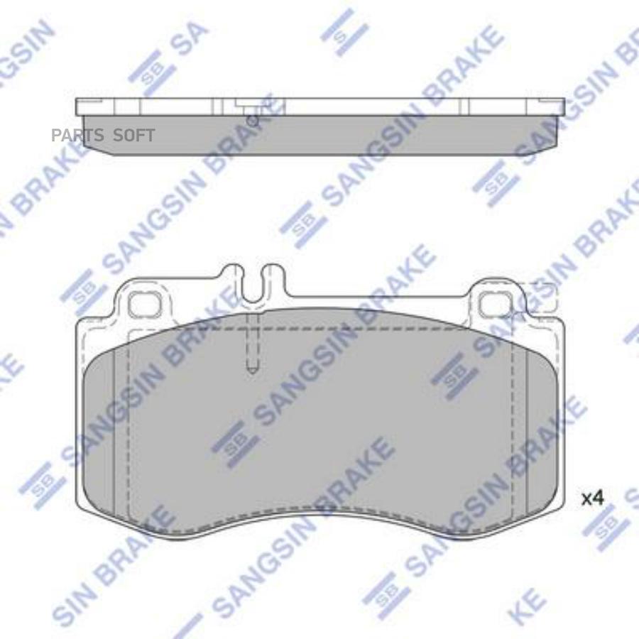 

Тормозные колодки Sangsin brake передние SP2378