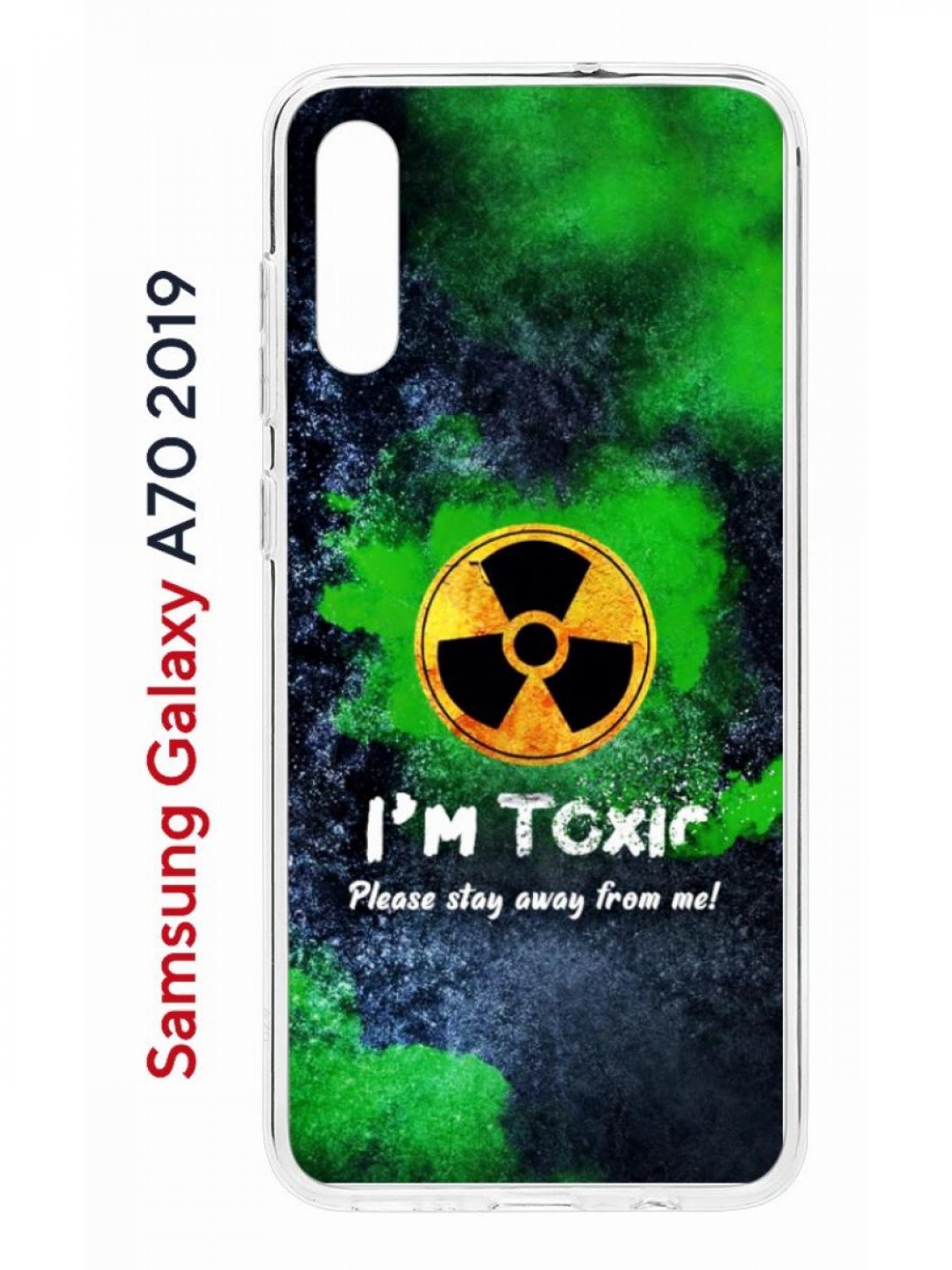 фото Чехол на samsung galaxy a70 kruche print toxic,противоударный силиконовый бампер с принтом кruче