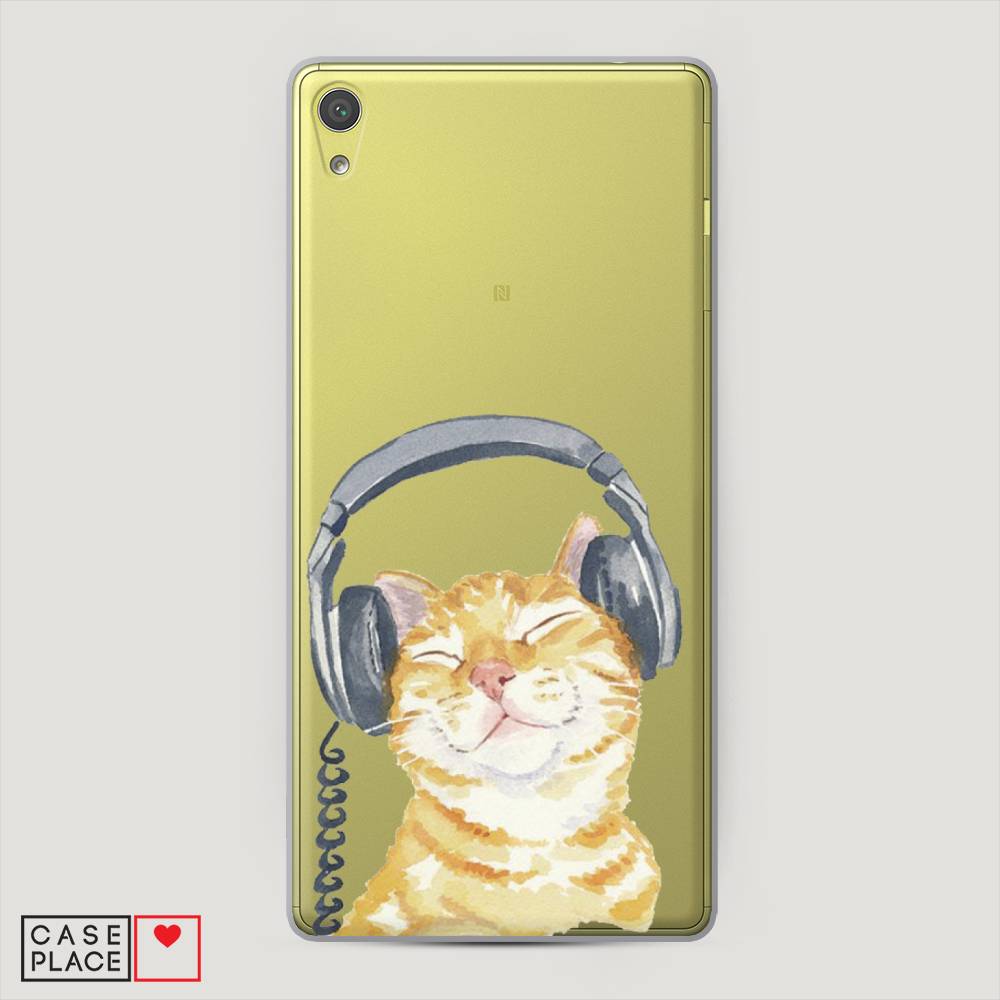 

Пластиковый чехол "Кот меломан" на Sony Xperia XA Ultra, Кот меломан