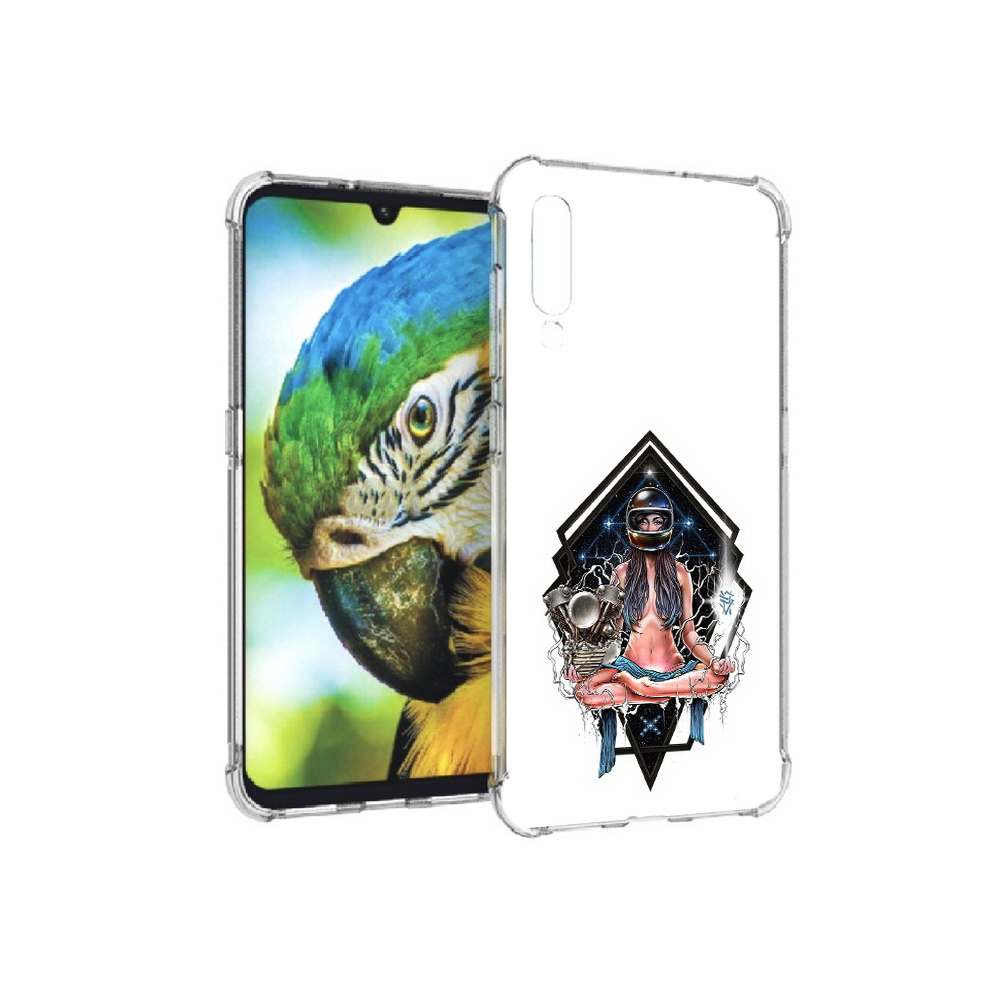 

Чехол MyPads Tocco для Xiaomi Mi 9 красивая девушка в шлеме (PT126035.255.406), Прозрачный, Tocco