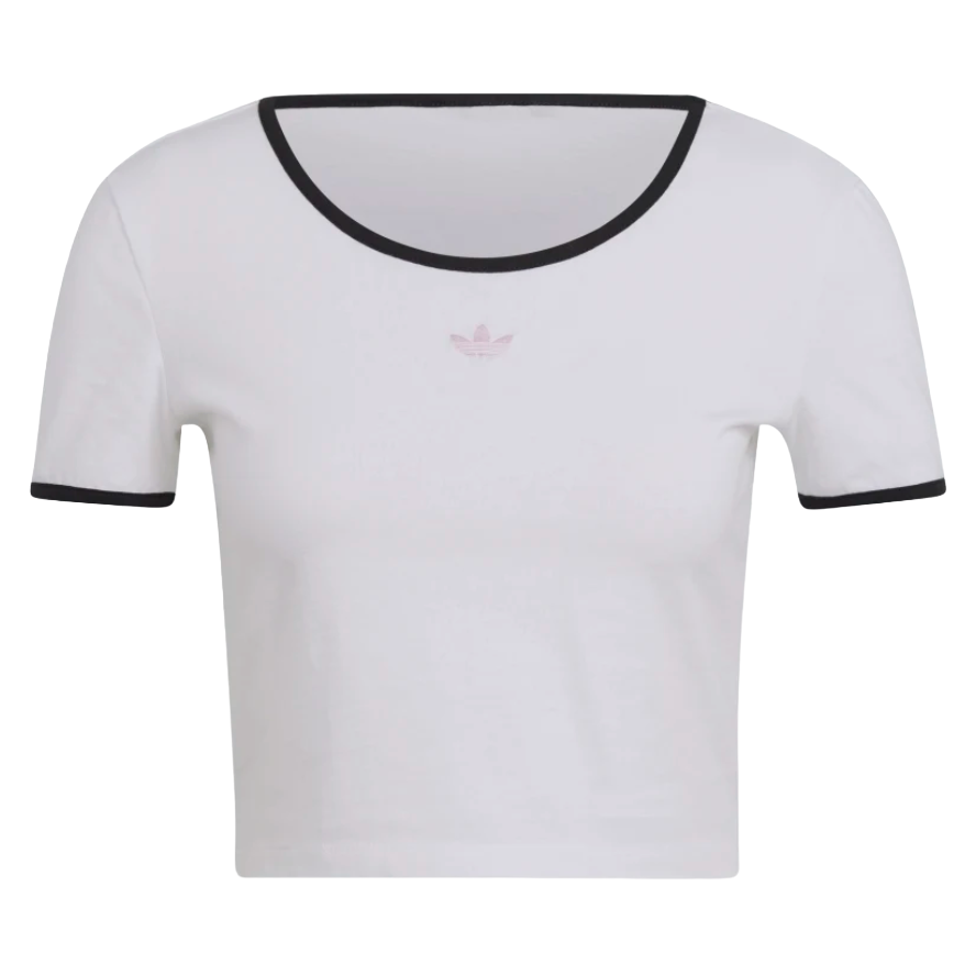 

Топ женский Adidas Slim Cropped Tee H15796 белый 40 RU, Slim Cropped Tee