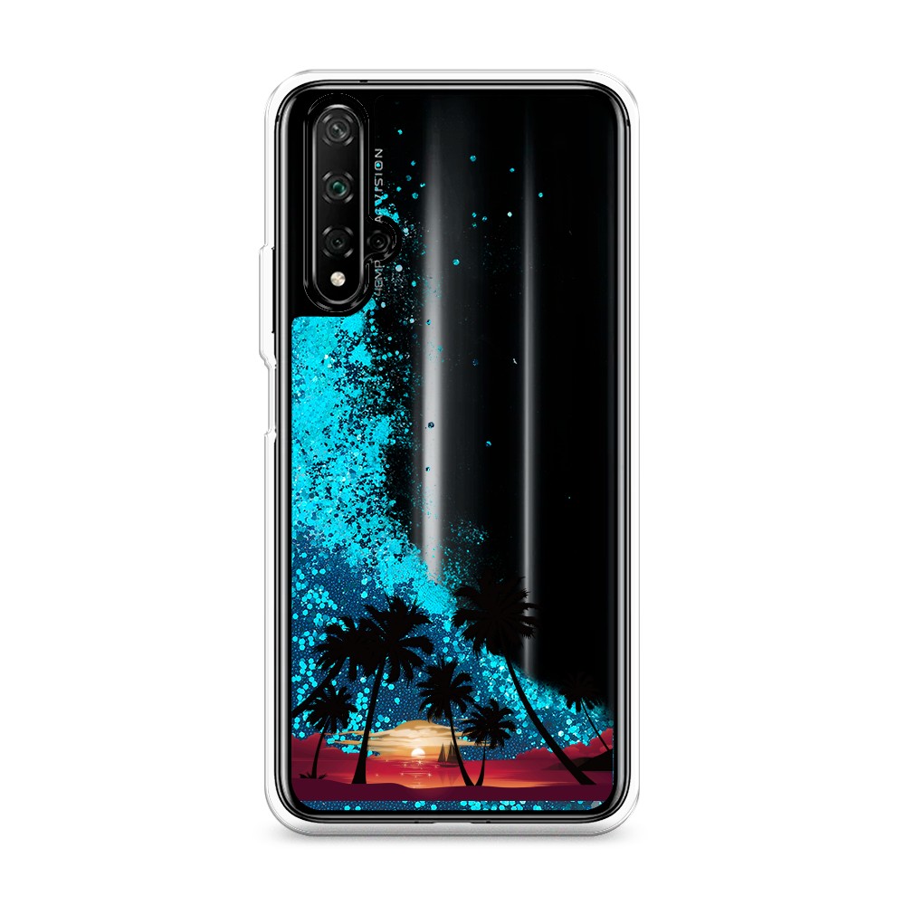 

Чехол Awog на Honor 20/Huawei Nova 5T "Закат и пальмы", Разноцветный, 69593-1
