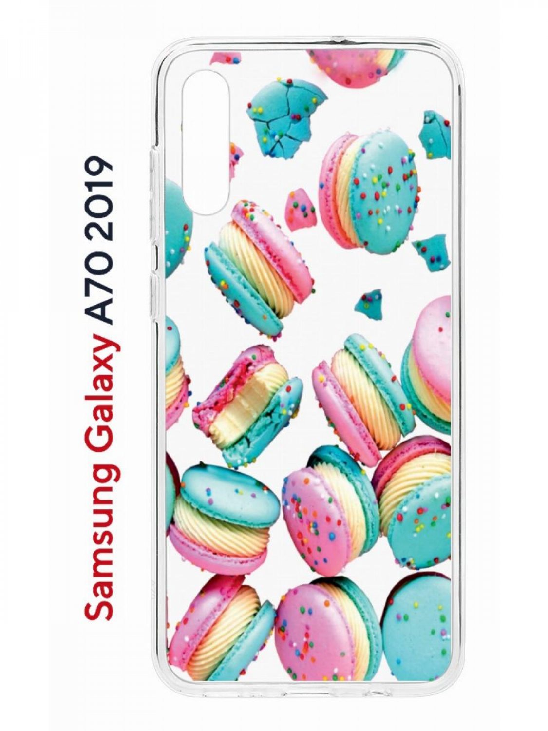 фото Чехол на samsung galaxy a70 kruche print макарон,противоударный силиконовый бампер кruче