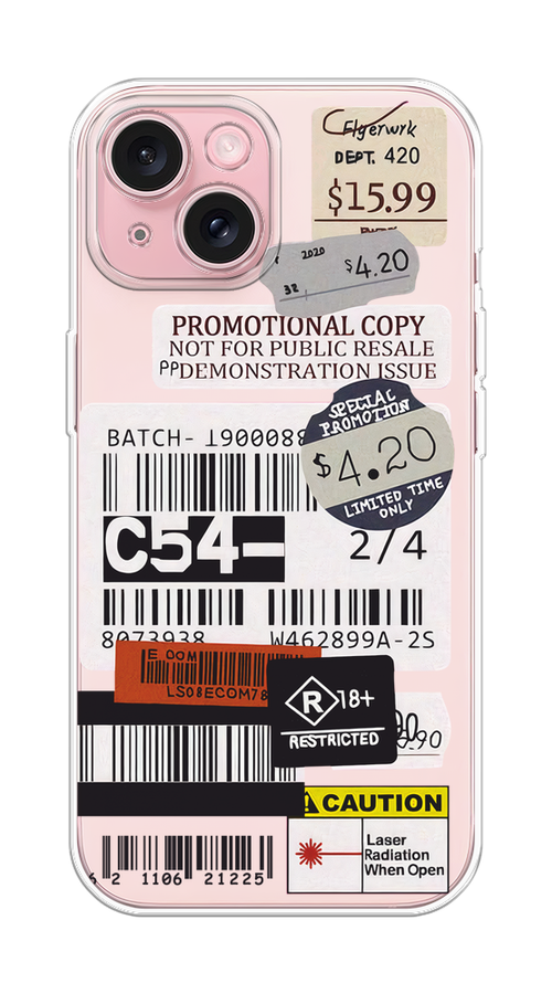 

Чехол Homey на Apple iPhone 15 "Flight to Paris", Серый;бежевый, 15550-1