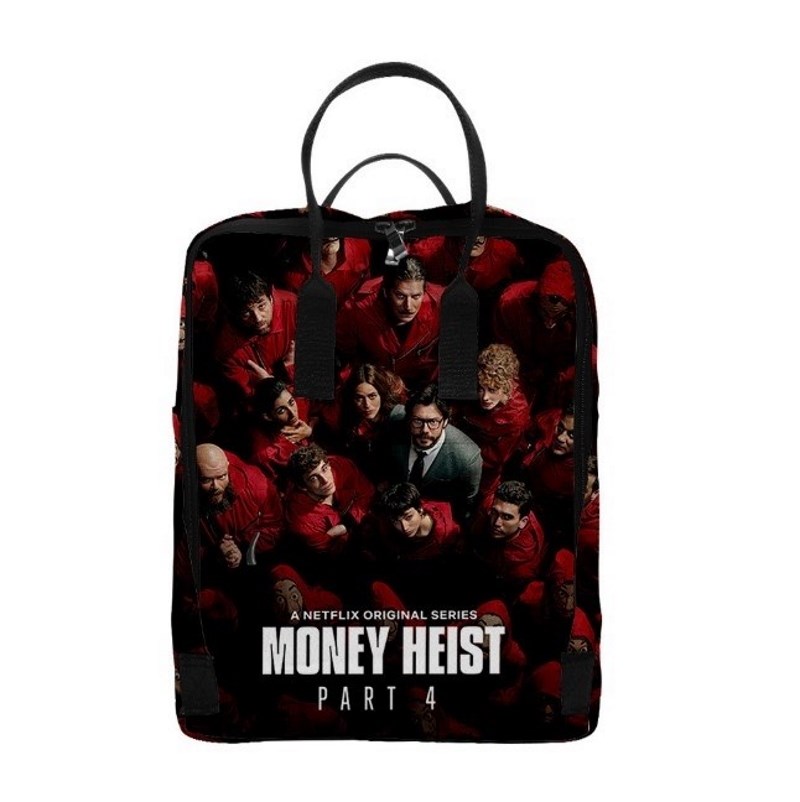 

Рюкзак с персонажами сериала "Бумажный дом" (Money Heist), Черный, 22526
