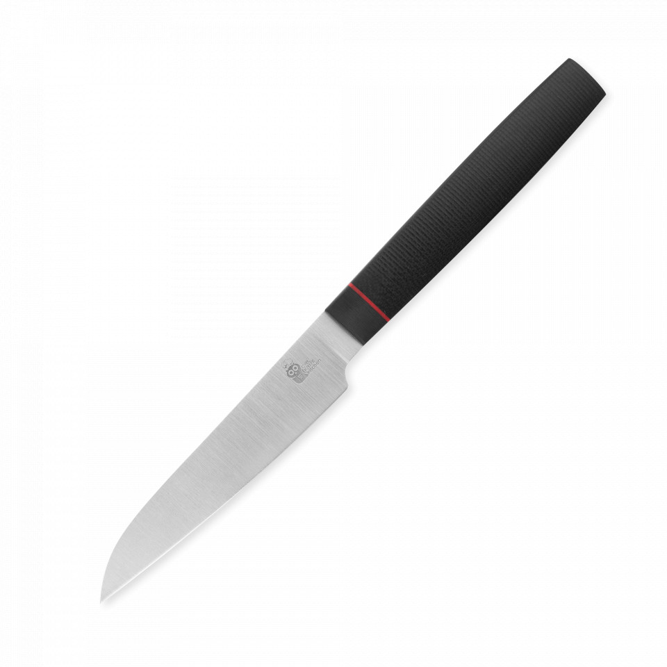 Нож кухонный для чистки овощей и фруктов P100, OWL KNIFE, Black, 9,7 см, сталь Cromax
