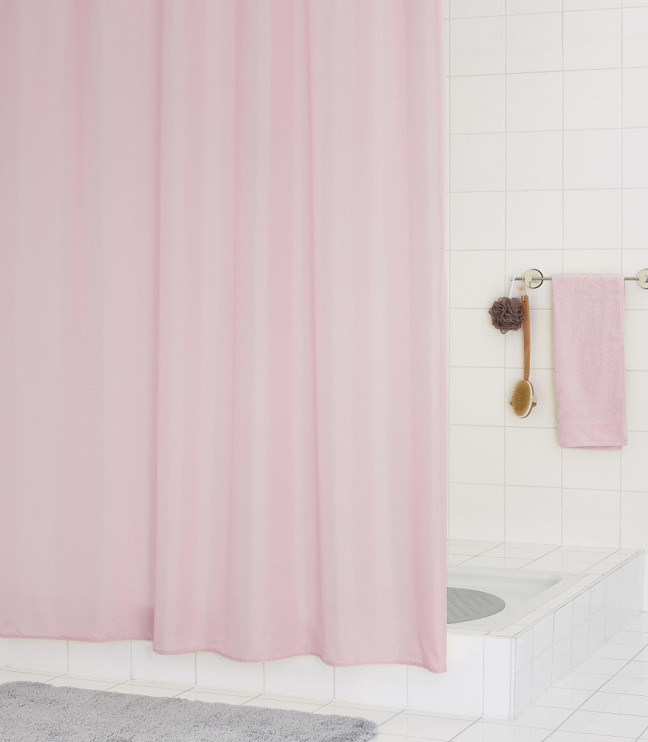 фото Штора для ванных комнат madison розовый 180x200 ridder
