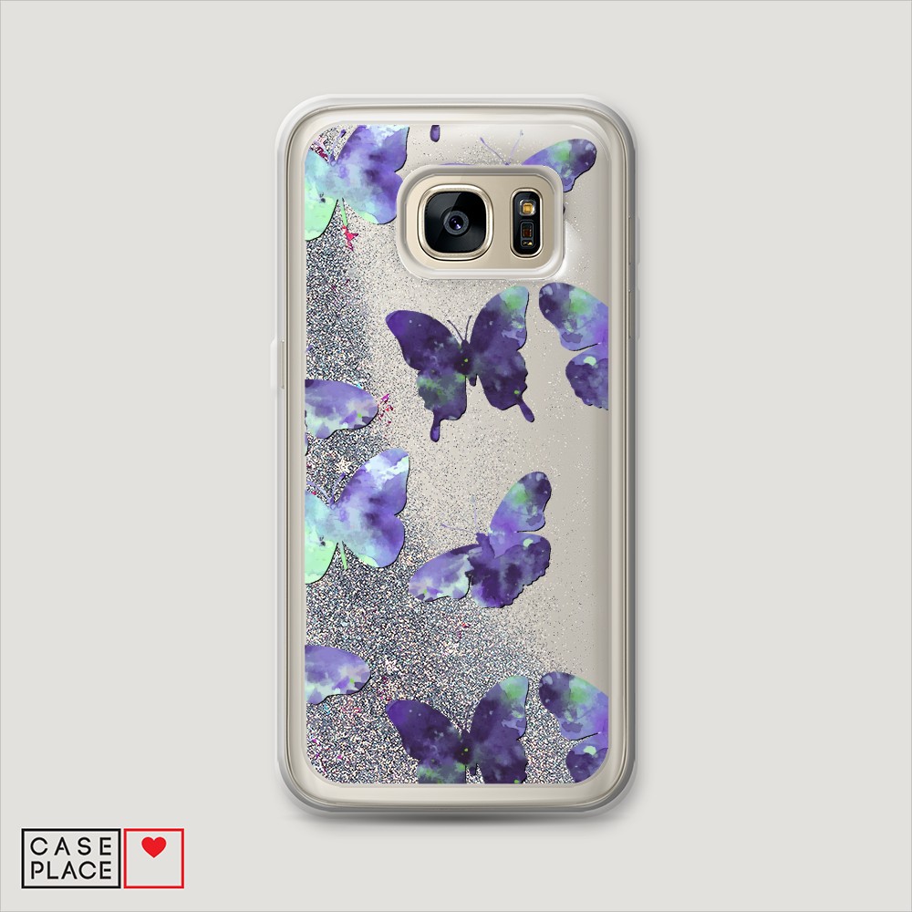 

Чехол Awog на Samsung Galaxy S7 "Бабочки отпечатки", Разноцветный, 24591-1