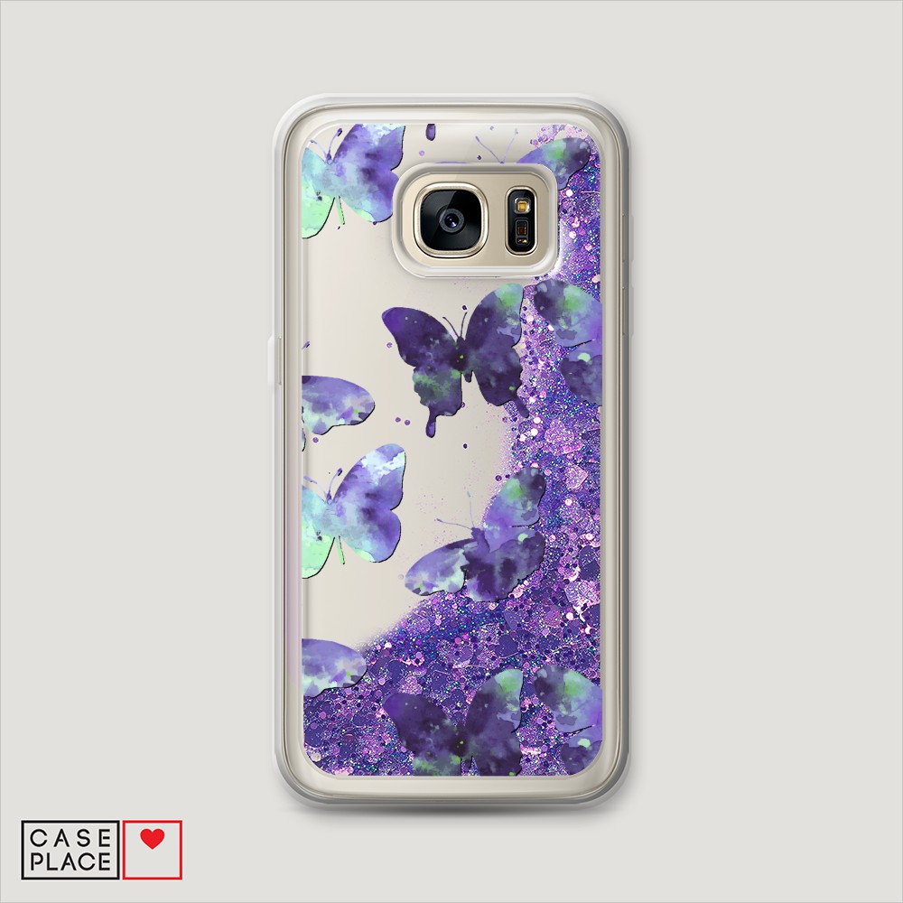 

Чехол Awog на Samsung Galaxy S7 "Бабочки отпечатки", Разноцветный, 24592-1