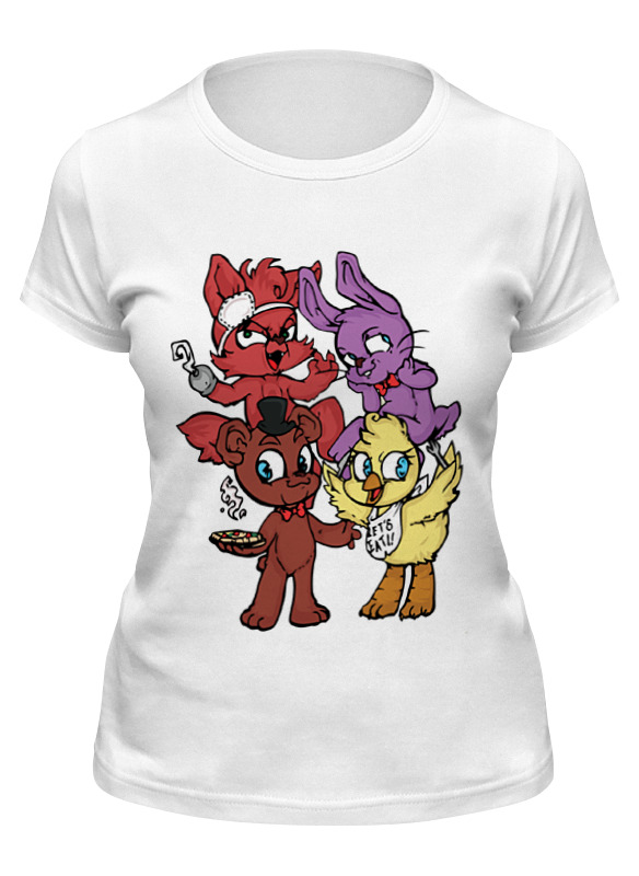 

Футболка женская Printio Пять ночей у фредди (five nights at freddy’s) белая L, Белый, Пять ночей у фредди (five nights at freddy’s)