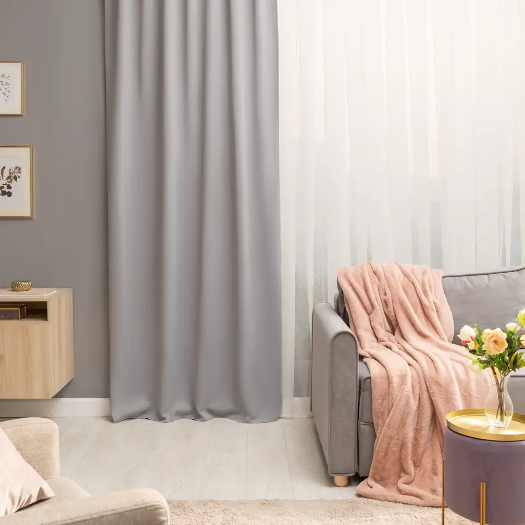 

Штора на ленте со скрытыми петлями Inspire Arel 140x280 см цвет серый Granit 3