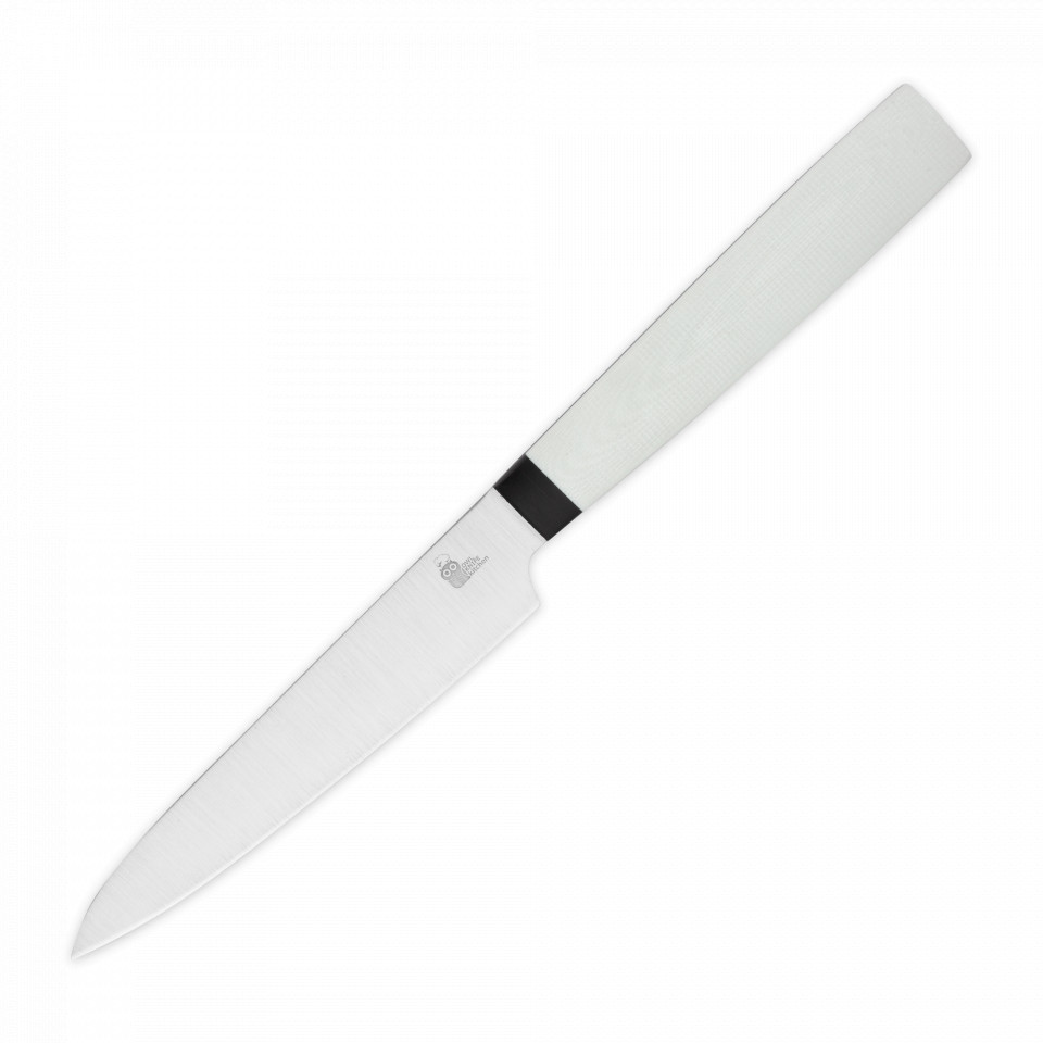 Нож универсальный кухонный U130, OWL KNIFE, White, 13,4 см, сталь Cromax