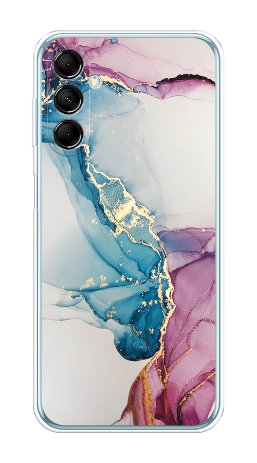 

Чехол на Samsung Galaxy M14 5G "Розовые разводы рисунок", Синий;розовый;золотистый, 2108150-1