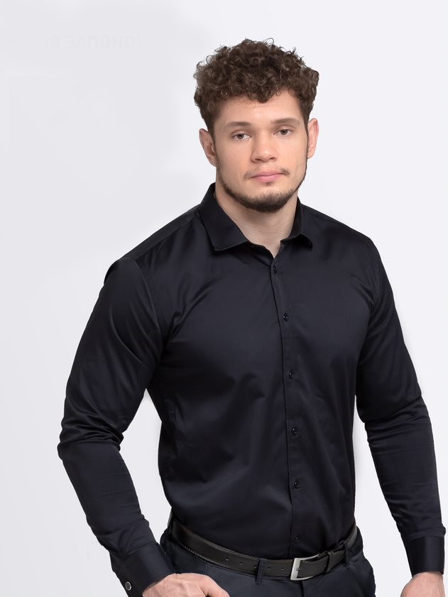 Рубашка мужская Simple RH черная 60 RU