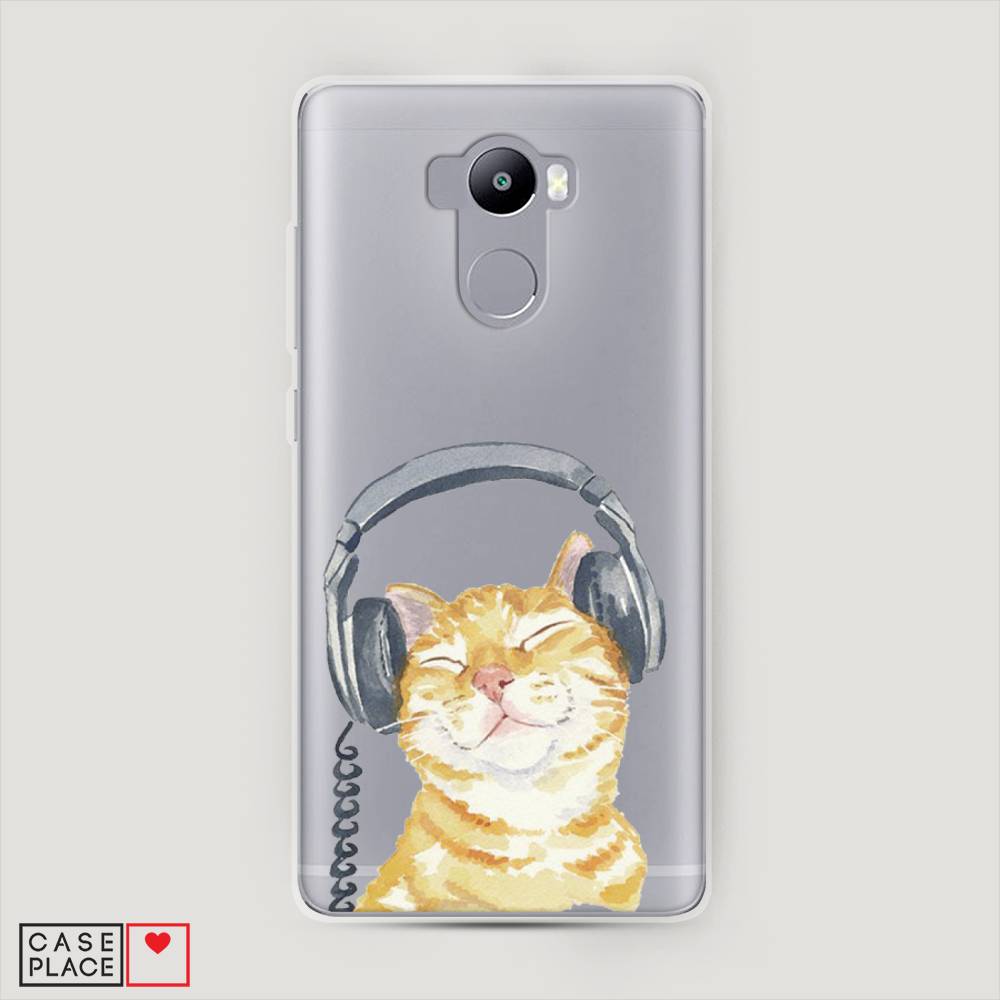 

Пластиковый чехол "Кот меломан" на Xiaomi Redmi 4, Кот меломан