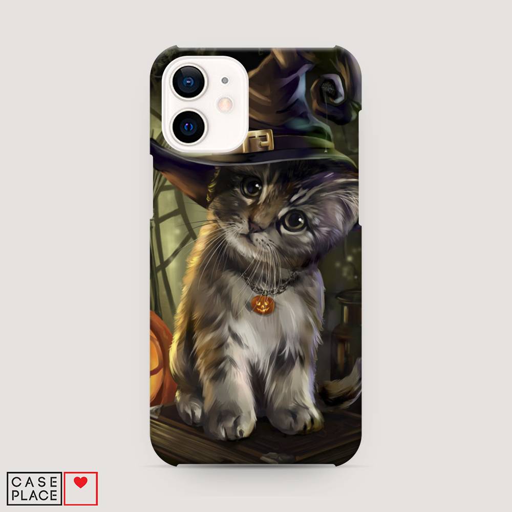 

Пластиковый чехол "Кот на Хэллоуин" на Apple iPhone 12 mini, 12620-1