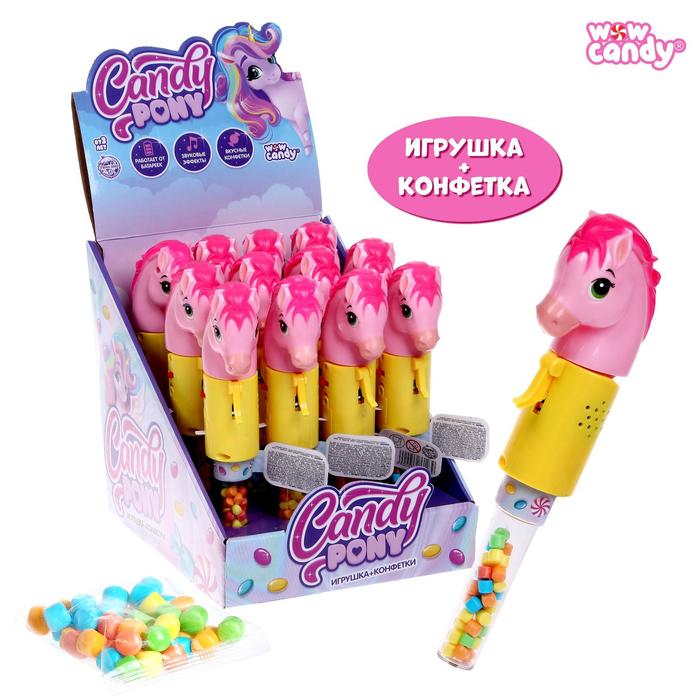 Игрушка с конфетками КНР Candy pony, на батарейках, звуковые эффекты (NO.3310A)