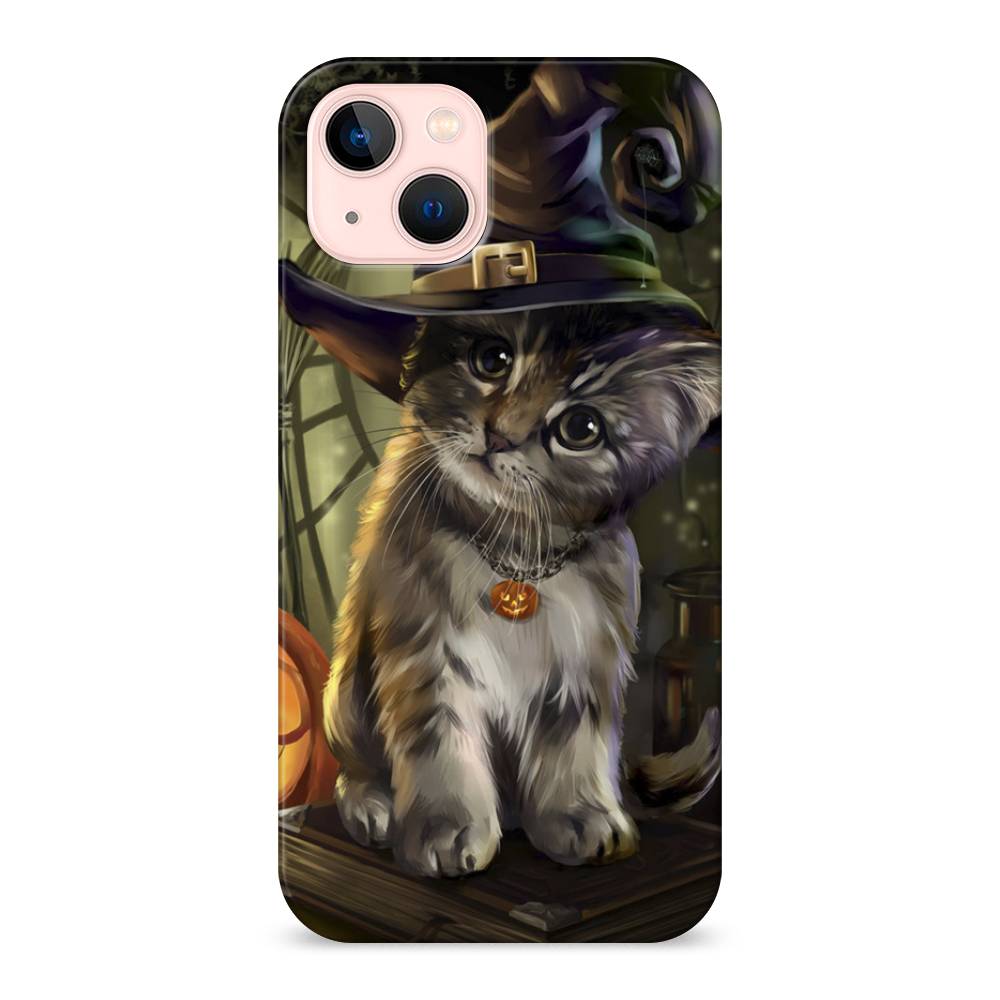 

Пластиковый чехол "Кот на Хэллоуин" на Apple iPhone 13, 14220-1