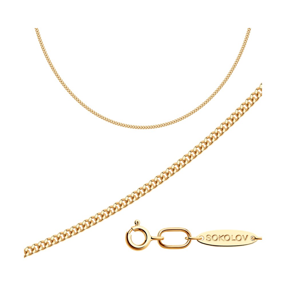 

Цепочка из серебра 45 см SOKOLOV 988020502, 988020502