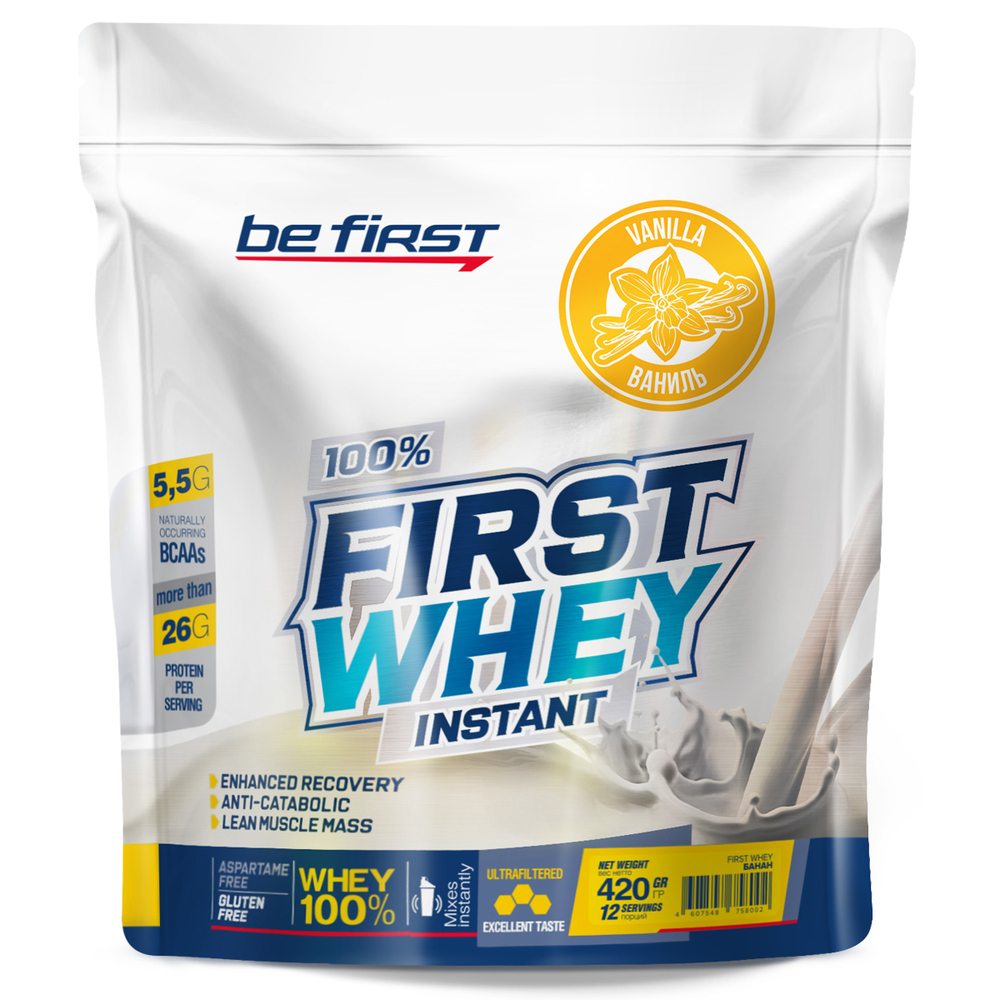

Сывороточный протеин Be Firts First Whey Instant Vanilla, 420 г, Ваниль, First Whey