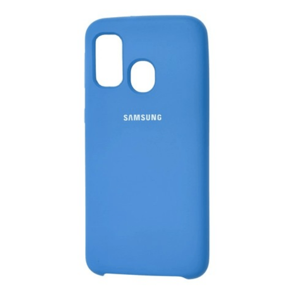 

Чехол Samsung A21S SILICONE COVER темно-голубой
