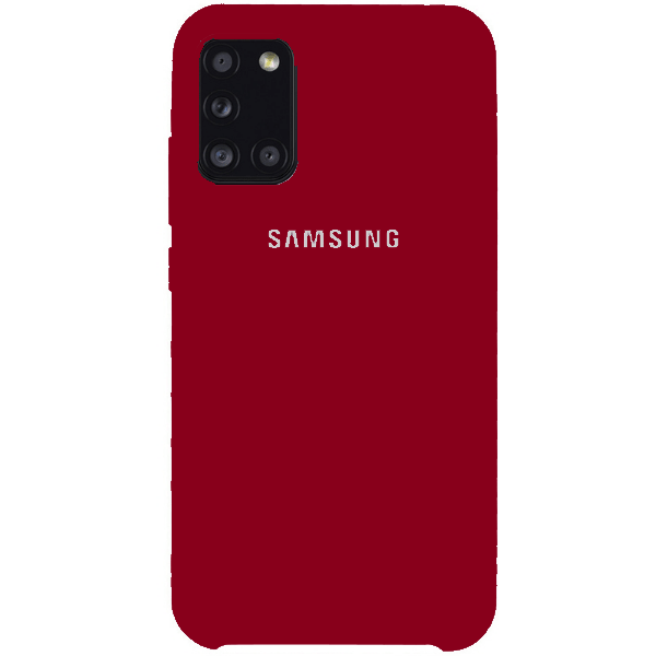 фото Чехол samsung a31 silicone cover бордовый nobrand