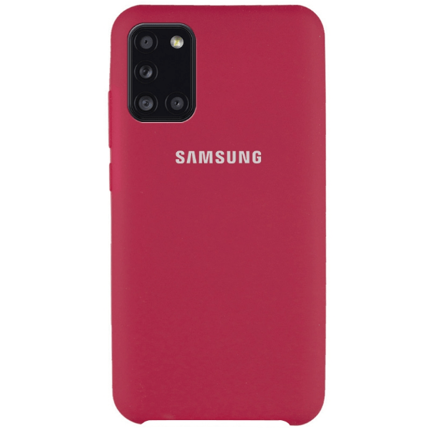 фото Чехол samsung a31 silicone cover малиновый nobrand