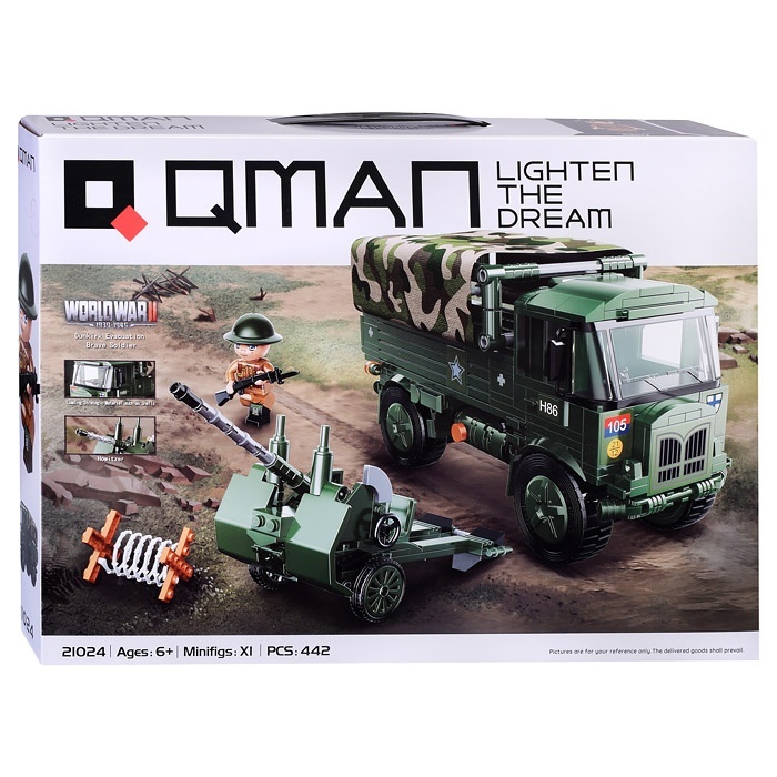 Конструктор Qman Военная техника, 442 детали конструктор из дерева техника грузовик фн 025