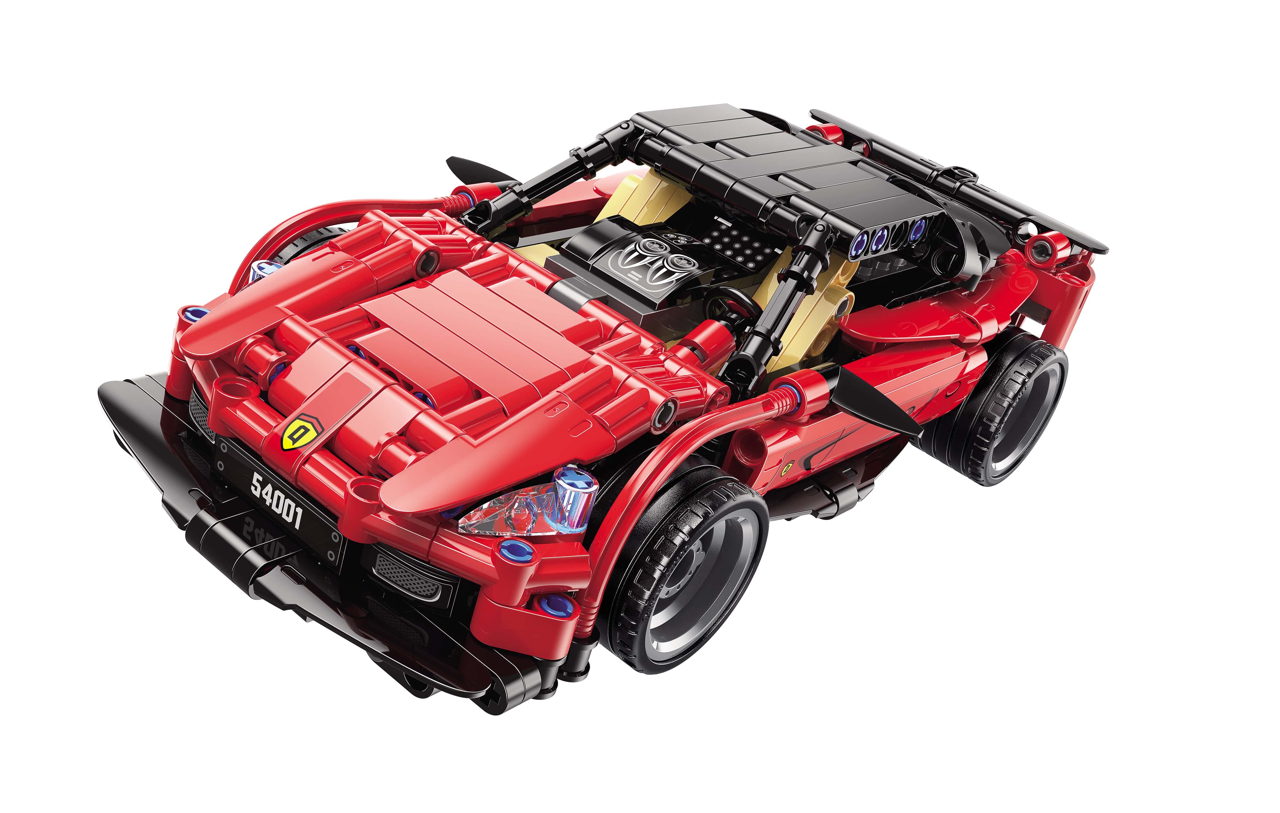Конструктор Qman Гоночная машина красная, 425 деталей конструктор lego лесозаготовительная машина 42080