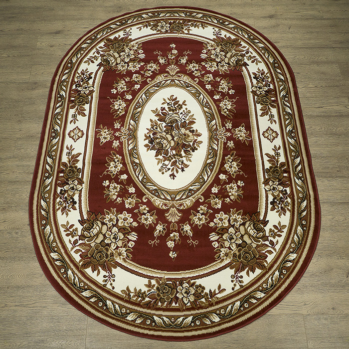 

Ковёр Kitroom Лайла де Люкс 180x260 овальный бордовый 15461