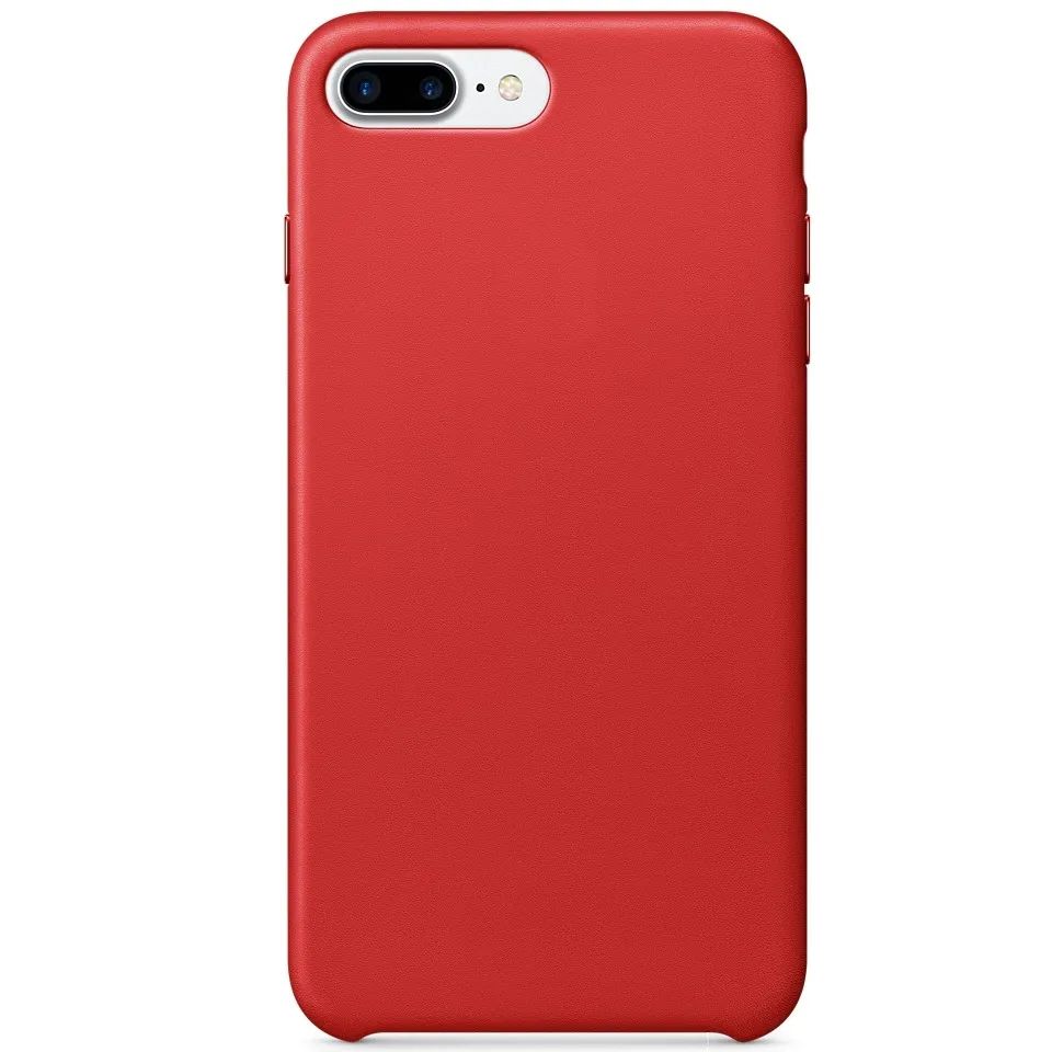 

Чехол для iPhone 8 Plus / 7 Plus - Кожаный красный
