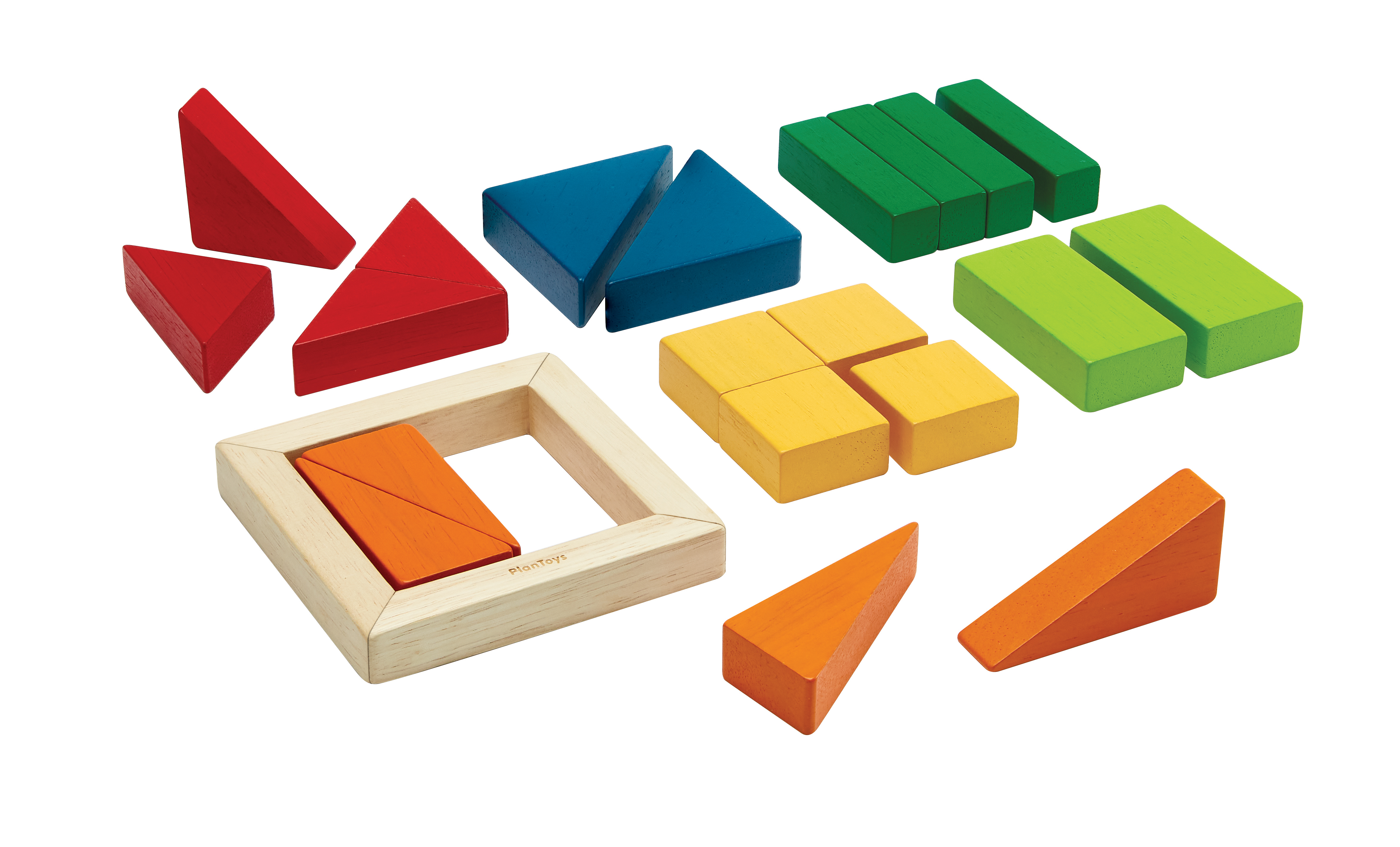 Деревянные блоки Plan Toys Геометрия, 5467