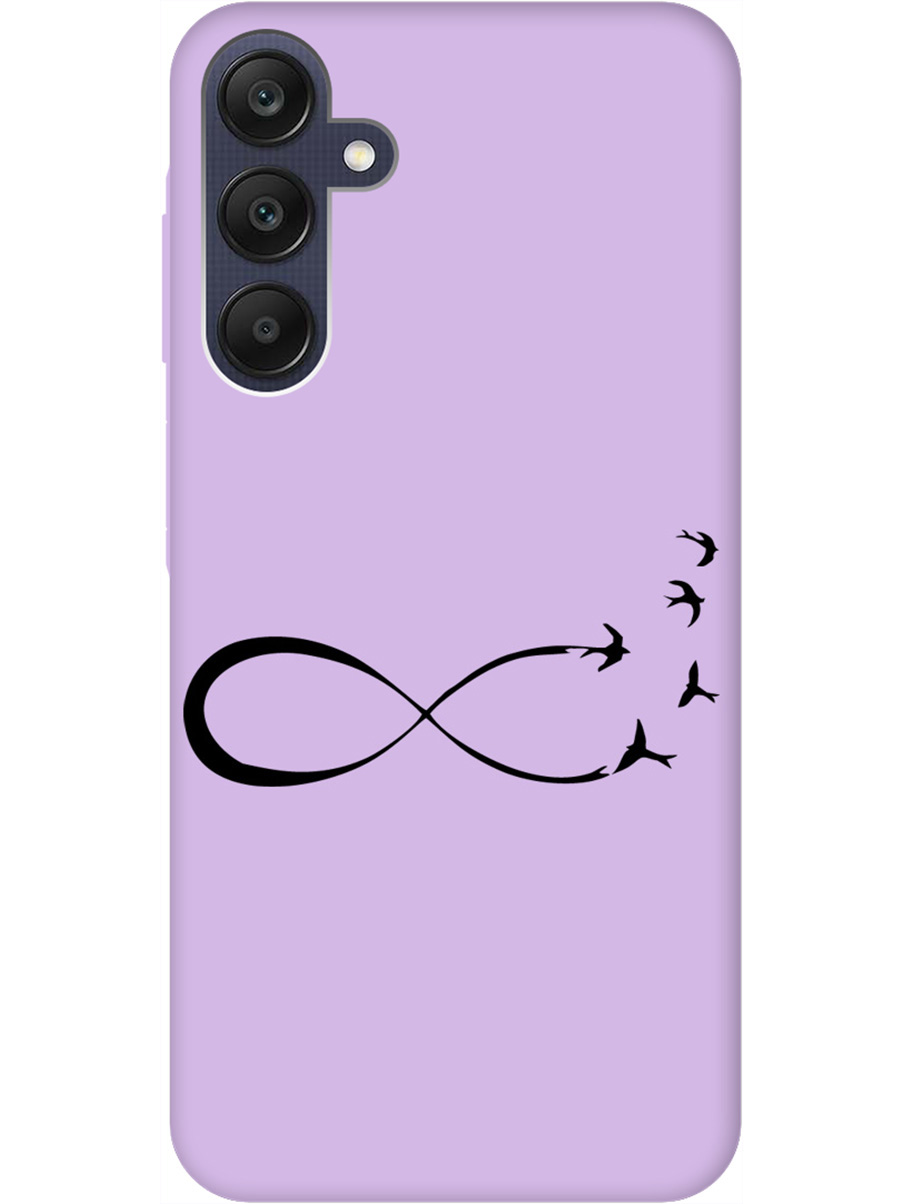 

Силиконовый чехол на Samsung Galaxy A25 с рисунком "Infinity" Soft Touch сиреневый, Фиолетовый;черный, 20012137