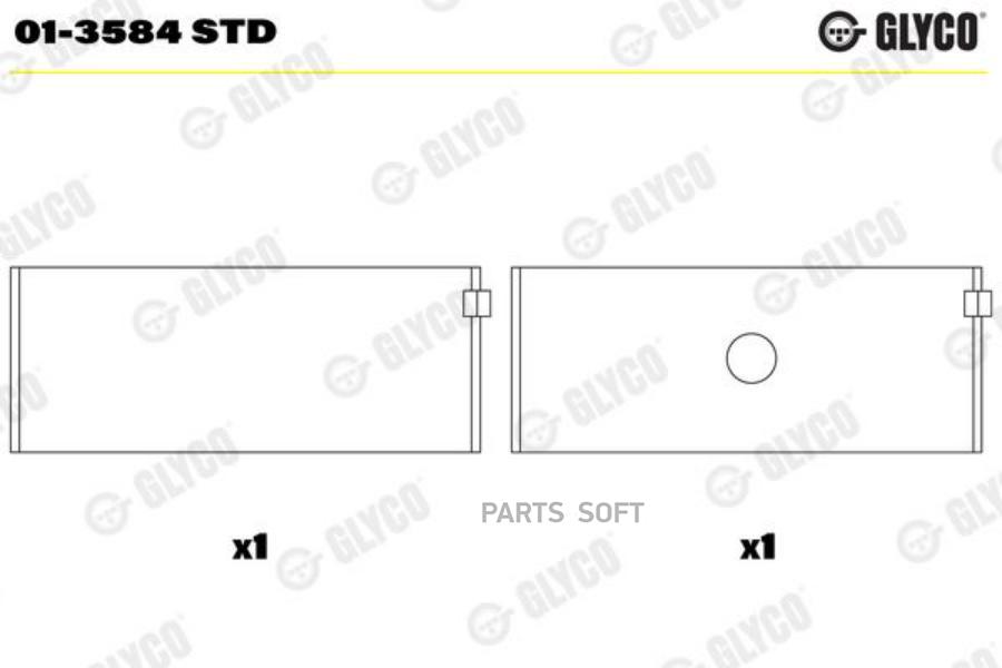 

Шатунный подшипник GLYCO 01-3584 STD