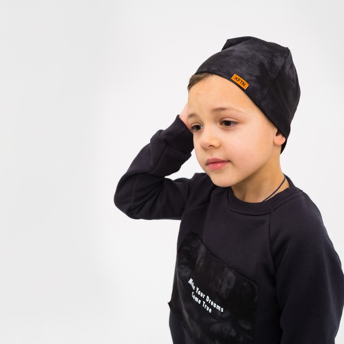 

Шапка детская KAFTAN "Trendy", р-р 48 , серый тай-дай, Trendy boy