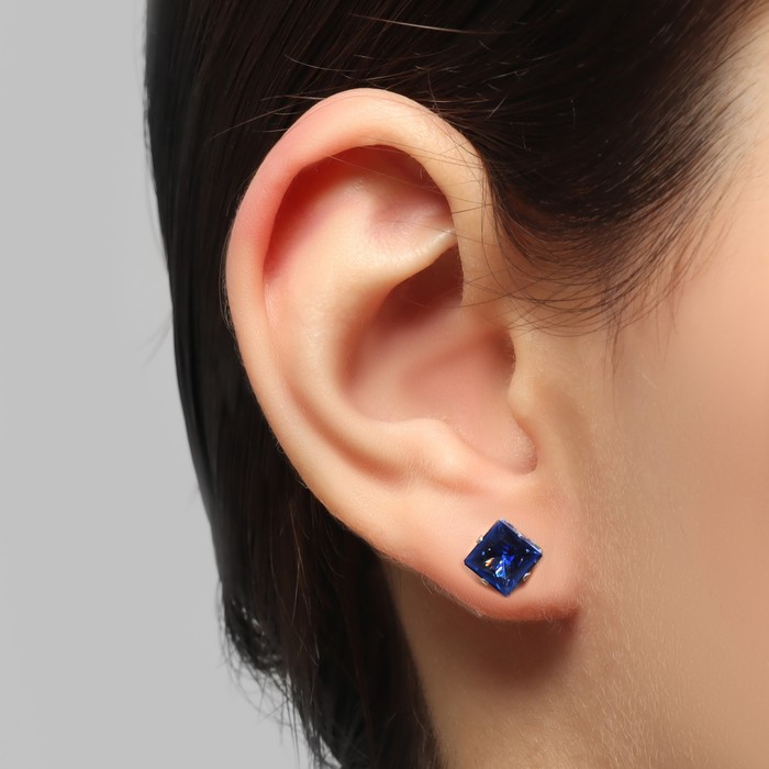 

Серьги пусеты из бижутерного сплава; меди Queen fair 9681675, фианит, 9681675