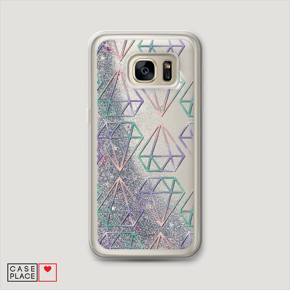 

Чехол Awog на Samsung Galaxy S7 Edge "Бриллианты голографика", Разноцветный, 24691-1