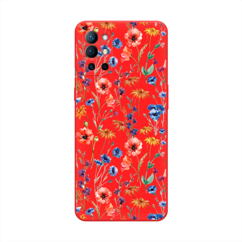 

Чехол Awog на OnePlus 9R / ВанПлас 9R "Маки и васильки фон", 151653-1
