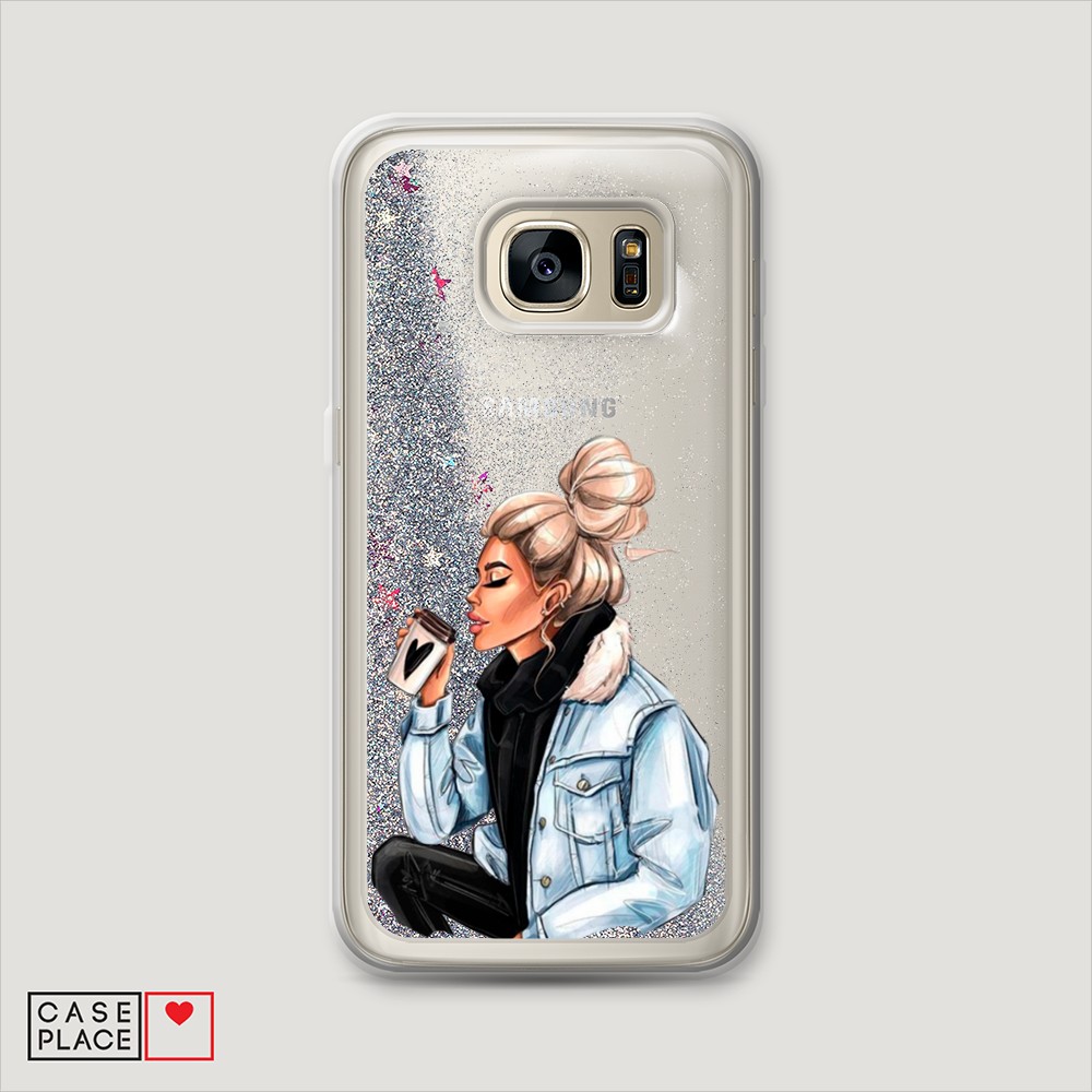 

Чехол Awog на Samsung Galaxy S7 Edge "Cute girl", Разноцветный, 24691-1