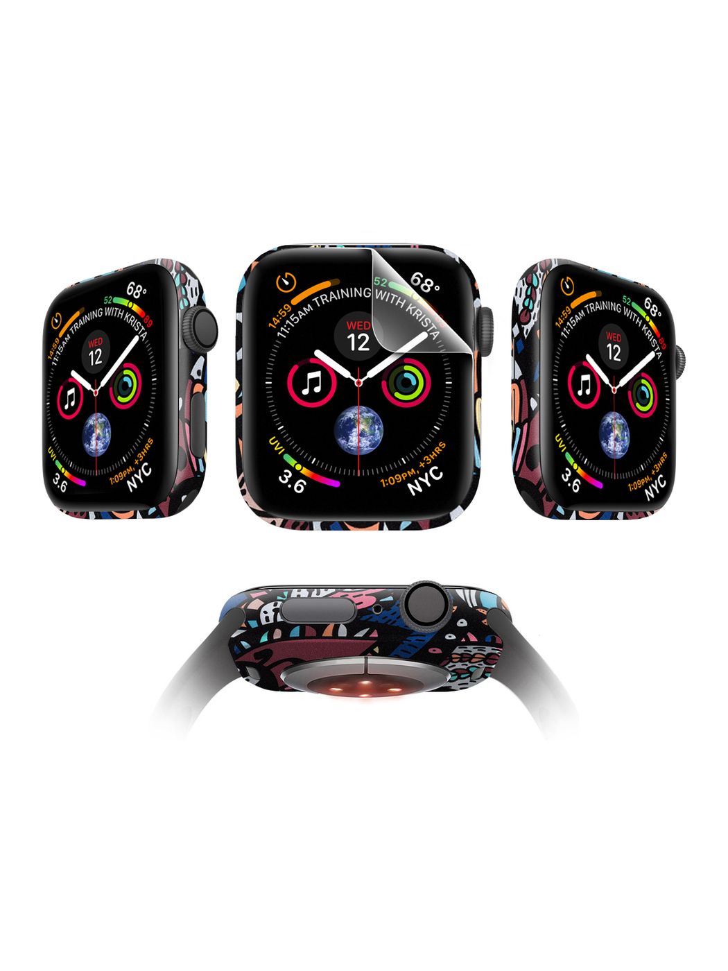 

Защитная пленка MOCOLL для Apple Watch 42mm Glossy (4шт) Богемный узор Пальметта