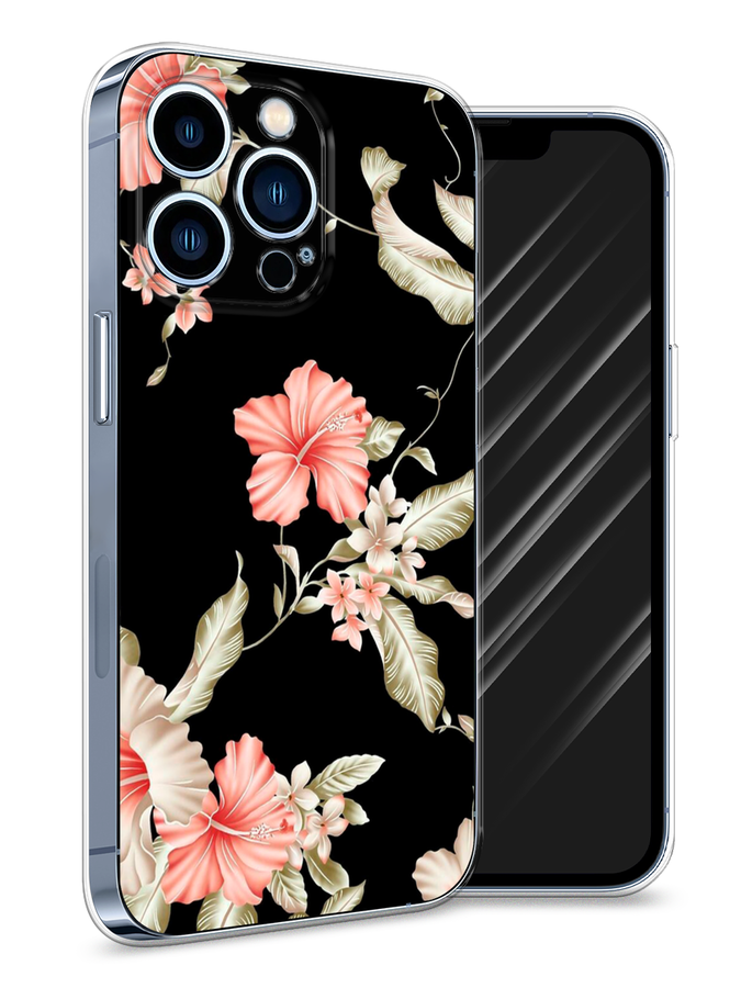 

Чехол Awog на Apple iPhone 13 Pro / Айфон 13 Pro "Цветы на черном", Разноцветный, 14350-8