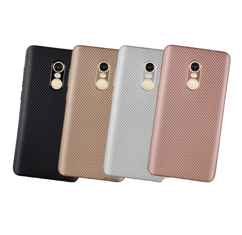 

Матовый чехол для Xiaomi Redmi Note 4 (MTK) с текстурированной поверхностью под карбон, Черный