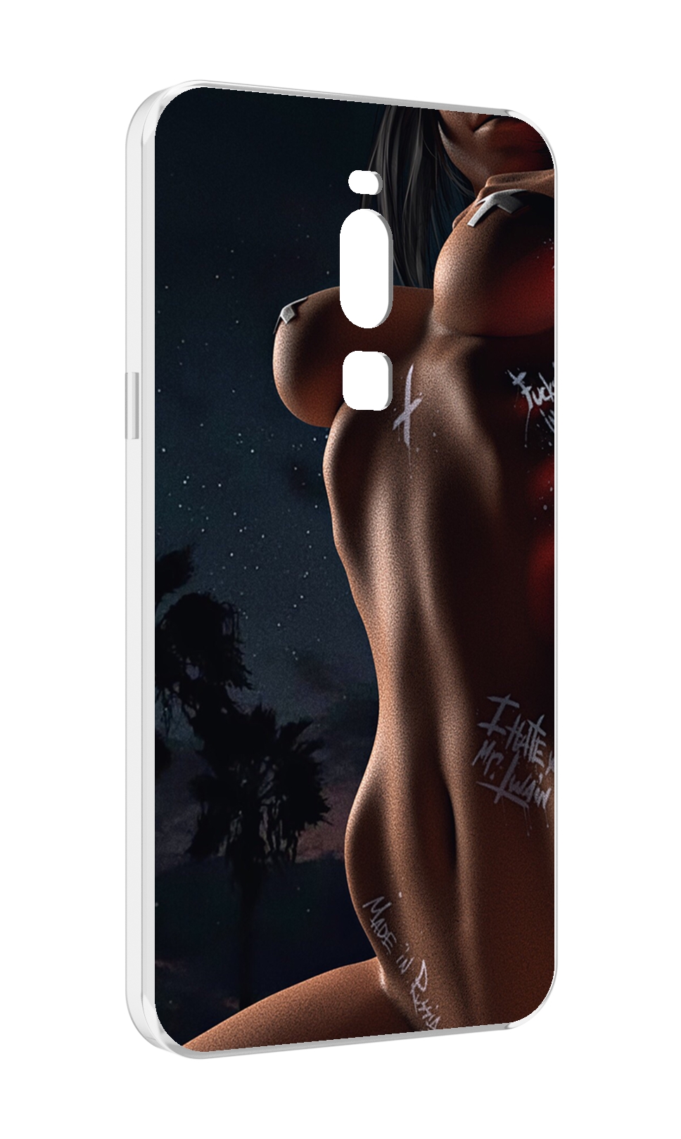 

Чехол MyPads белые-татуировки-на-теле для Meizu Note 8, Прозрачный, Tocco
