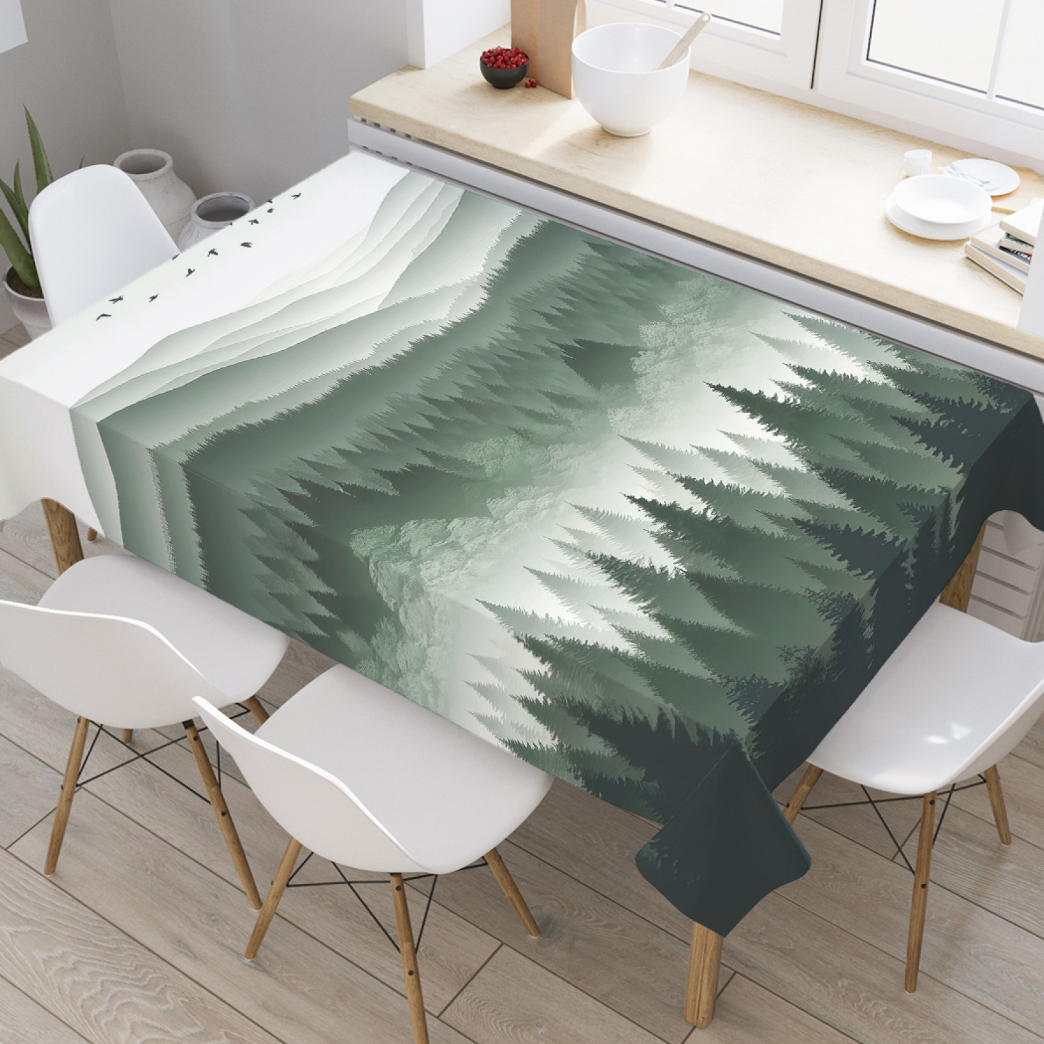 

Скатерть JoyArty Туман в горах 180х145, tcox_sd1799_180x145, Зеленый