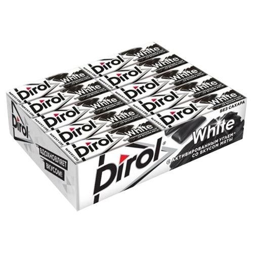 

Жевательная резинка Dirol White Мята с активированным углем без сахара 10 шт 13,6 г
