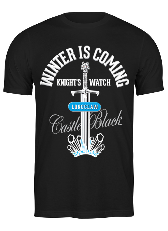 

Футболка мужская Printio Winter is coming черная L, Winter is coming