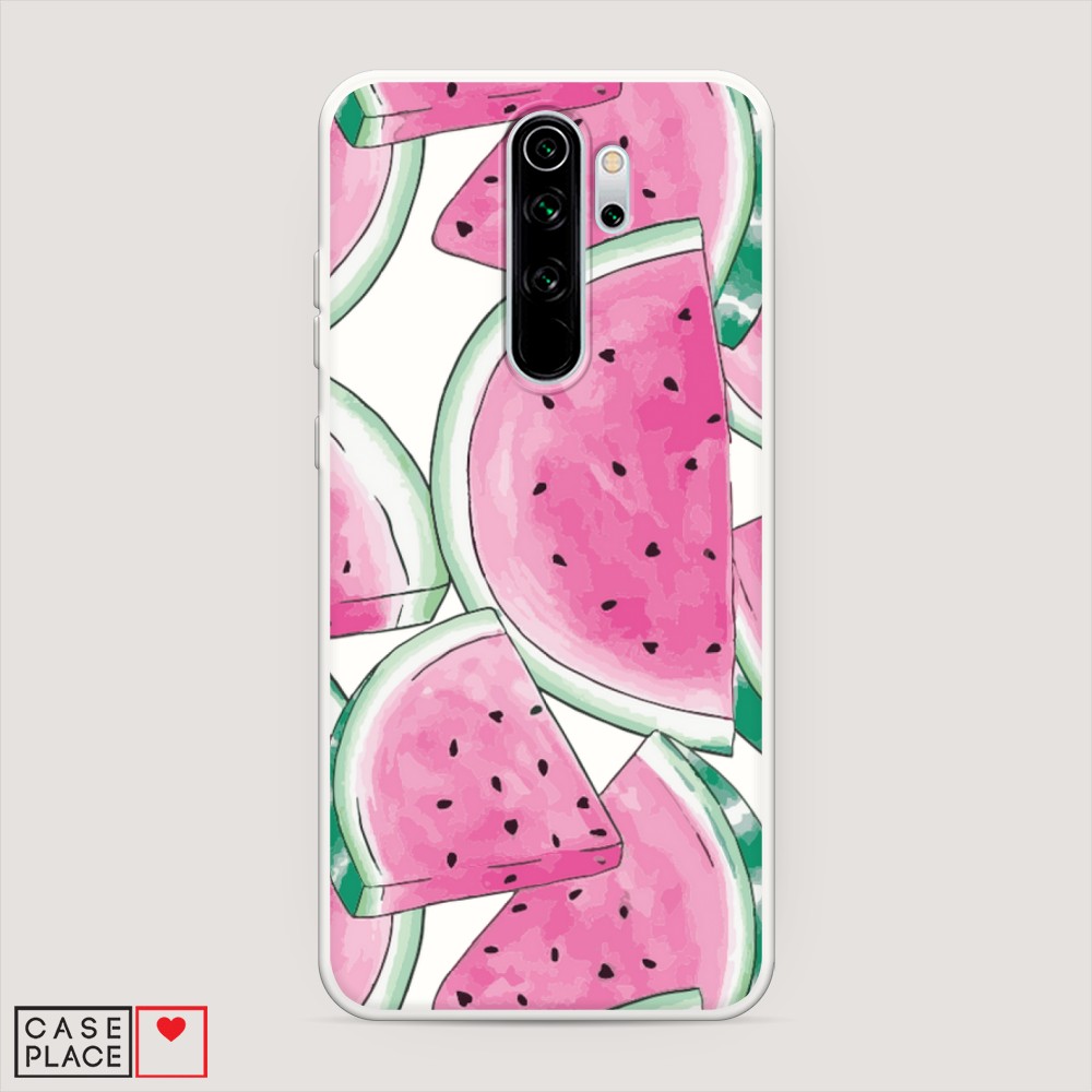 

Матовый силиконовый чехол "Акварельные арбузы" на Xiaomi Redmi Note 8 Pro
