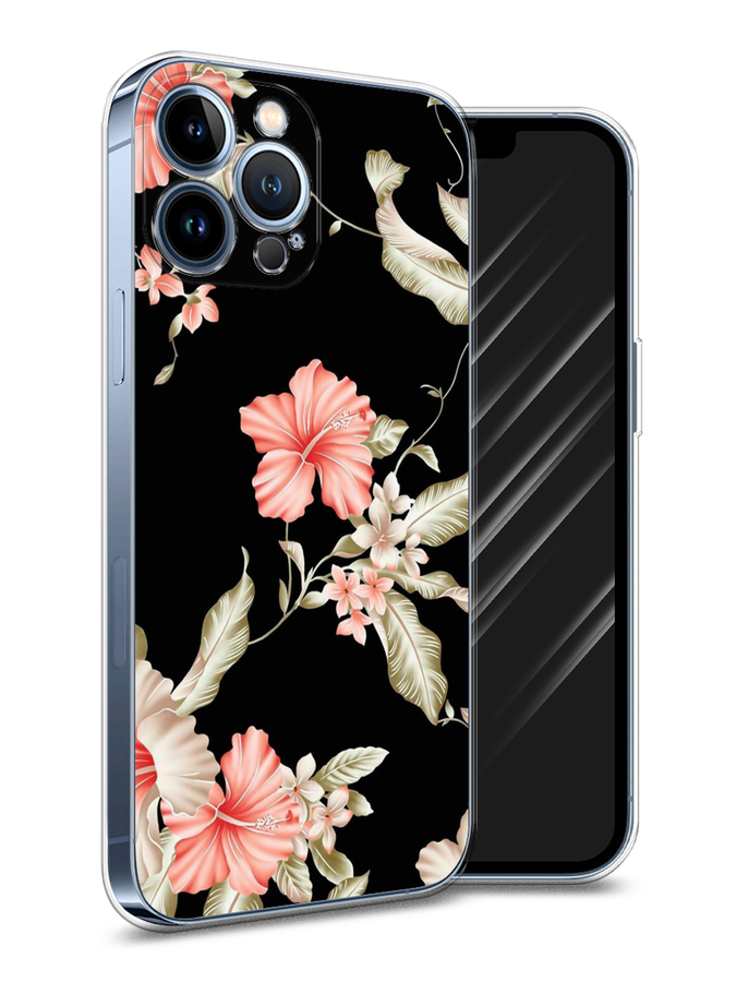 

Чехол Awog на Apple iPhone 13 Pro Max / Айфон 13 Pro Max "Цветы на черном", Разноцветный, 14450-8