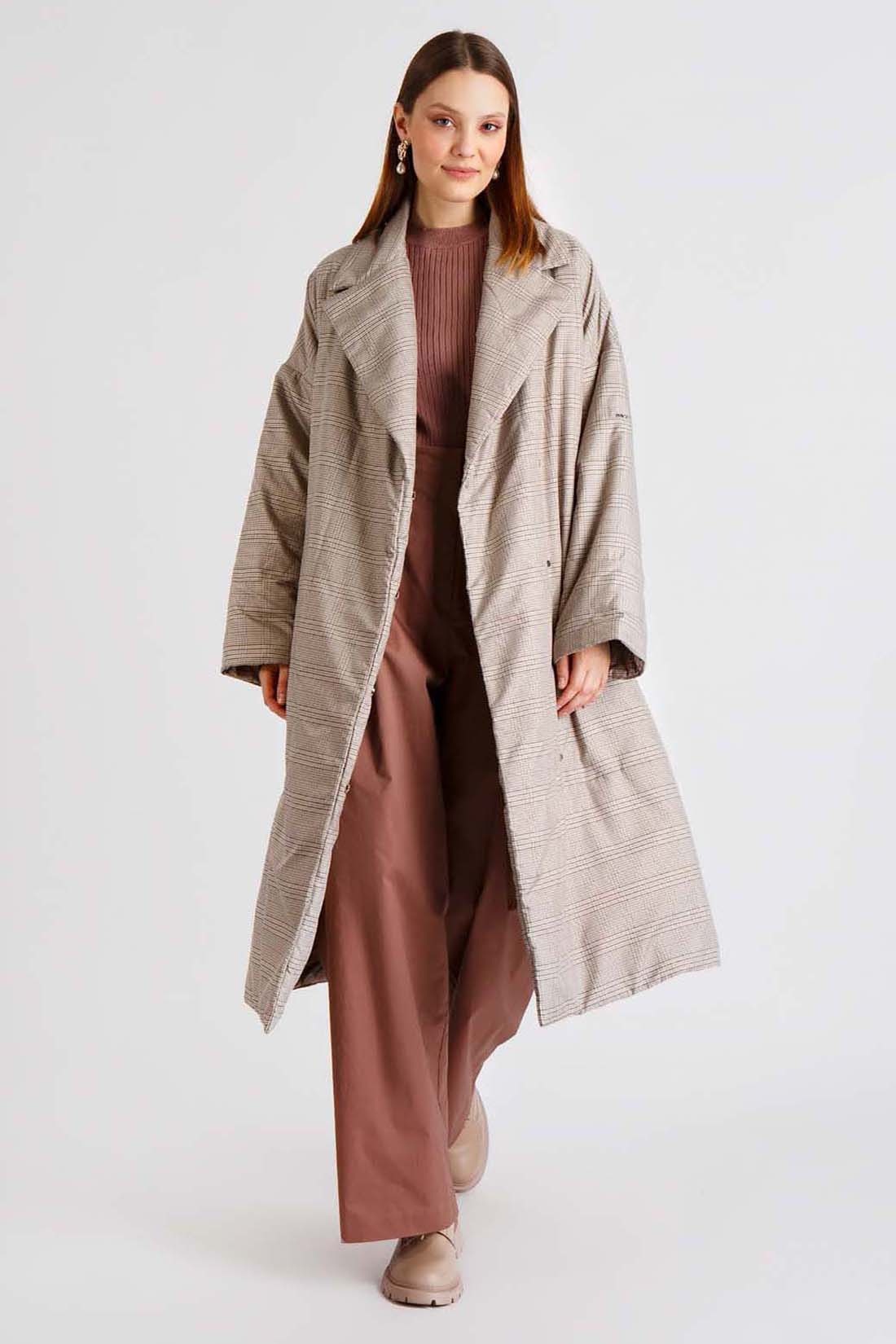 фото Пальто женское baon b0322009 коричневое m