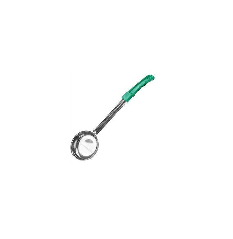 Половник зеленая ручка «Проотель», 0,115 л., 8,3 см., зеленый, металл, FPS4, Prohotel